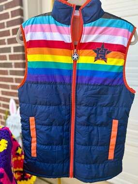 ASTROS Pride Night PUFFER VEST - 2025 size S